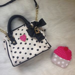 Betsey Johnson Polka Dot Mini Barrel