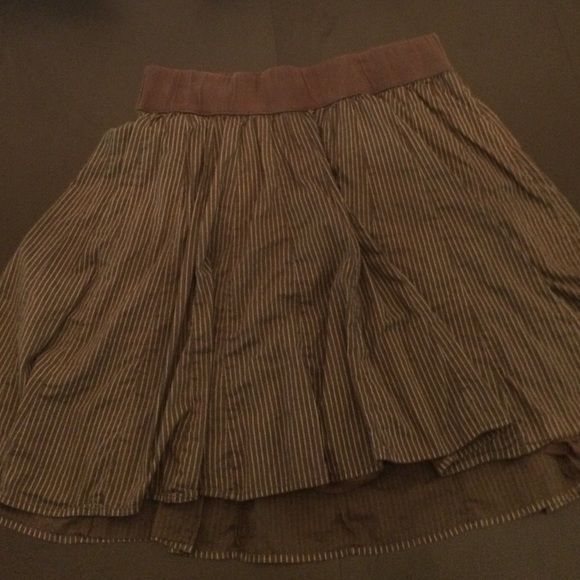 Brown pinstripe skirt