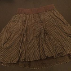Brown pinstripe skirt