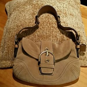 Coach suede tan purse