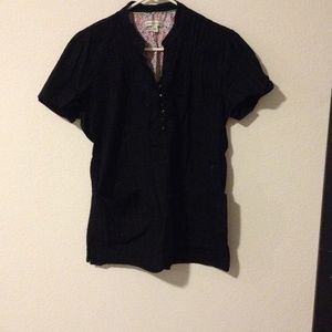 Black scrub top