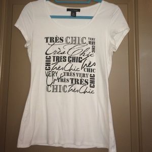 Tres chic tee - white and black