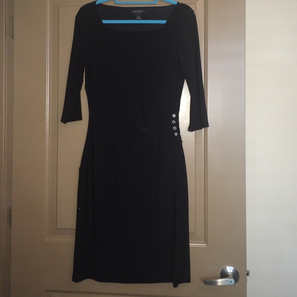 Black dress square neckline
