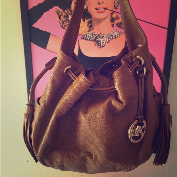 Leather Michael Kors handbag