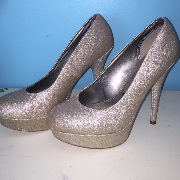Gold Sparkle Heels