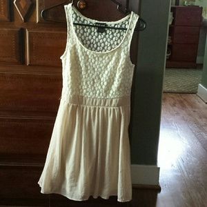 Beige flower dress