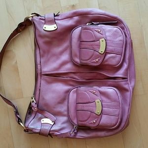Large leather hobo handbag