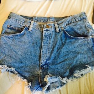 Wrangler cut off high waisted shorts