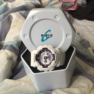 White g-shock women's watch!!