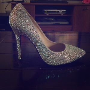 Crystal Rhinestone CL Inspired Heels Pumps