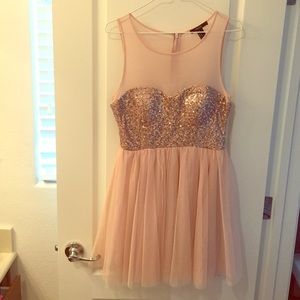 Formal light pink dress