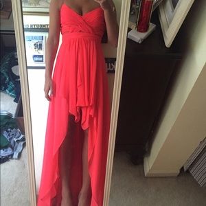 Coral prom dress