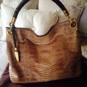 Michael Kors Skorpios Snake Embossed Purse