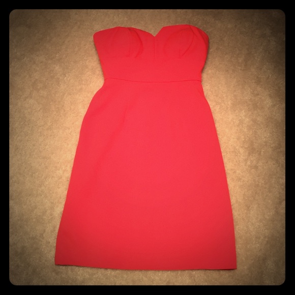 Orange Strapless Dress