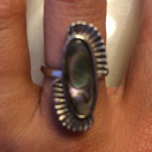 Vintage mother of pearl abalone ring size 7