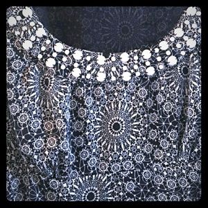 Beautiful Loft blouse. Beaded neckline.