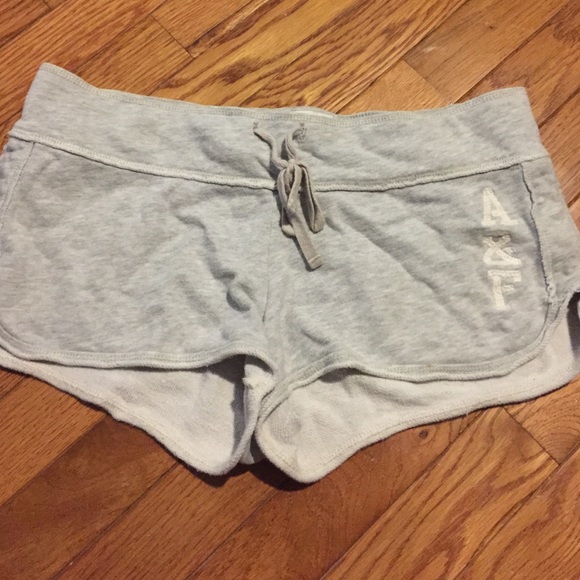 Gray Abercrombie and Fitch shorts.