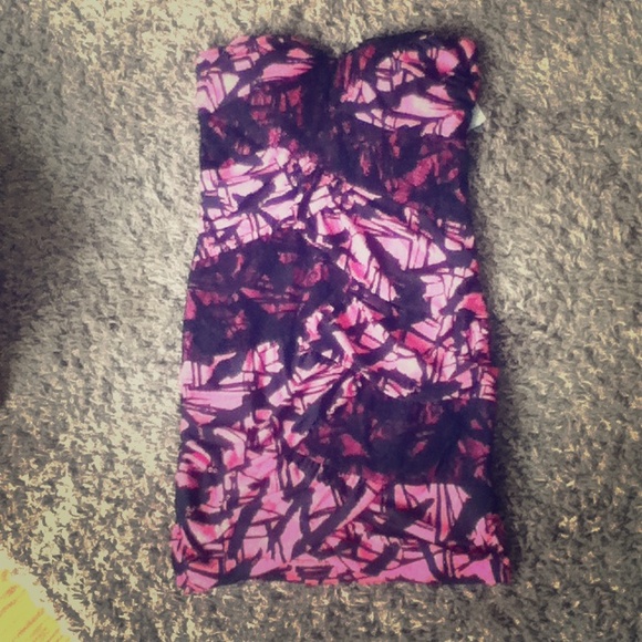 Pink and Black and Lace Bodycon Dress