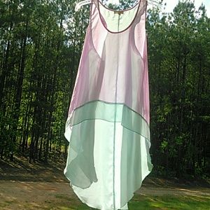 Lavender and mint high low top...