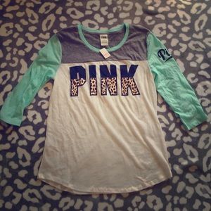 Victoria's Secret Pink "Baseball" Tee