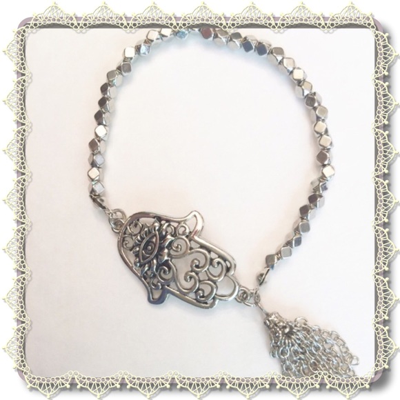 BOUTIQUE Jewelry - EVIL EYE BRACELET WITH TASSEL.   NWT