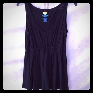 Black v- neck tank top