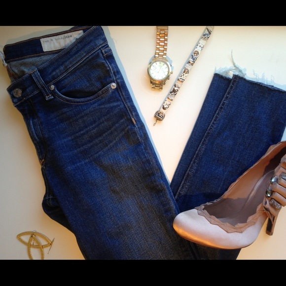 Rag and Bone Stretch Cutoff Skinny Jeans
