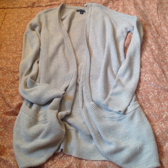 Thin waffle open Cardigan