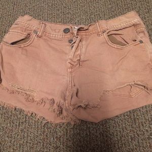 Free people sharkbite shorts blush ASO teen wolf