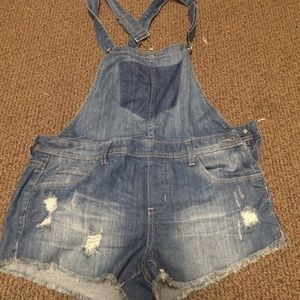 Blank NYC overall shorts