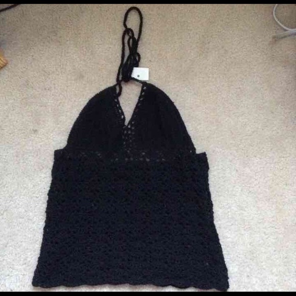 •Brandy Melville Crotchet Knit Halter•