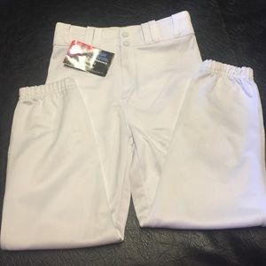 Youth baseball pants in white