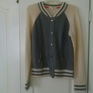 Rewind knit button-up sweater