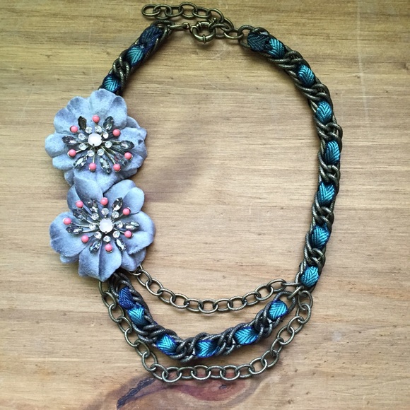 Anthropologie Embellished Chain Necklace- worn 1x