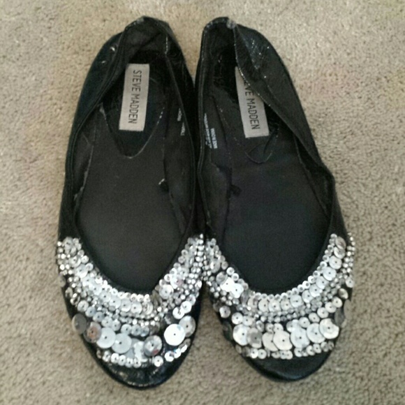 Pre-owned Steve Madden bling flats
