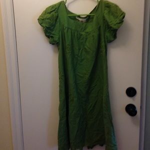 Green max studio eyelet dress