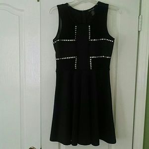 Wet Seal black cross dress with sheer top