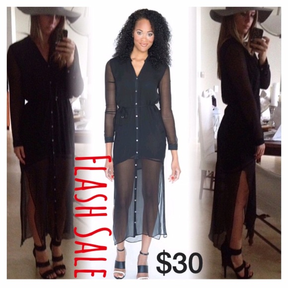 100% Silk button down maxi ALL SIZES