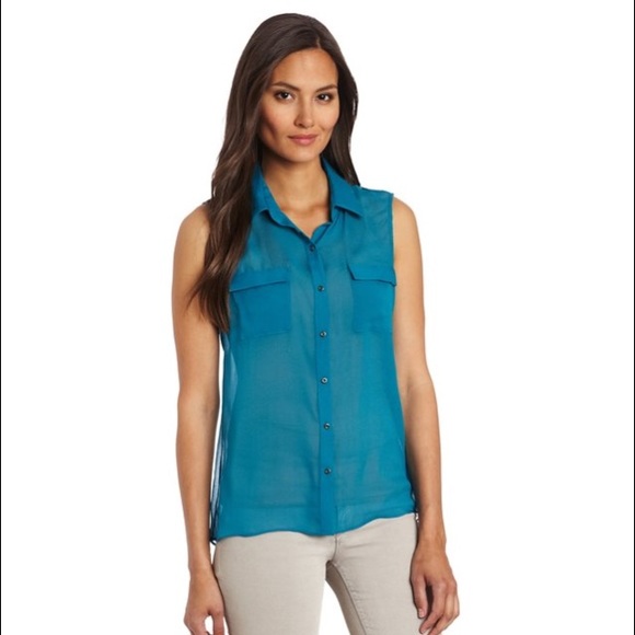 Elie Tahari Bella sleeveless 100% silk blouse