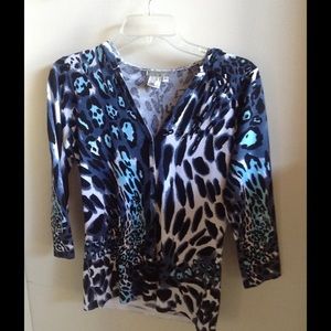 Alberto makati stretch hood top with beads  SzM