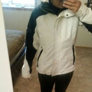 White & Black Columbia Coat Liner