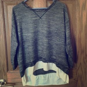 sweater with chiffon bottom