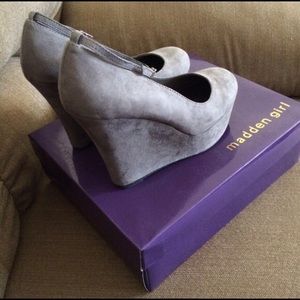 Grey Madden Girl Wedges