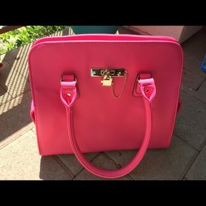 Used Large pink bag with strap from JustFab