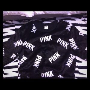 Pink fuzzy faux fur sweatshirt BNIB