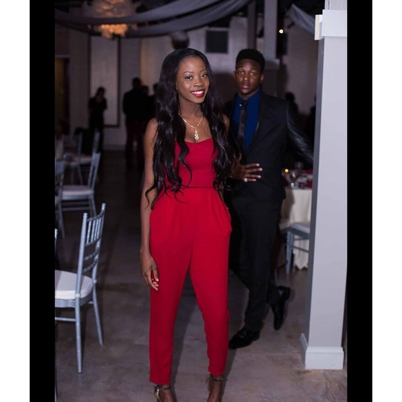 Burgundy jumpsuit