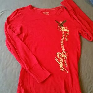 Red long sleeve top