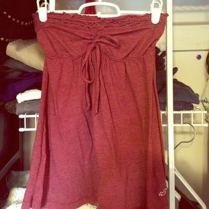 Maroon tube top
