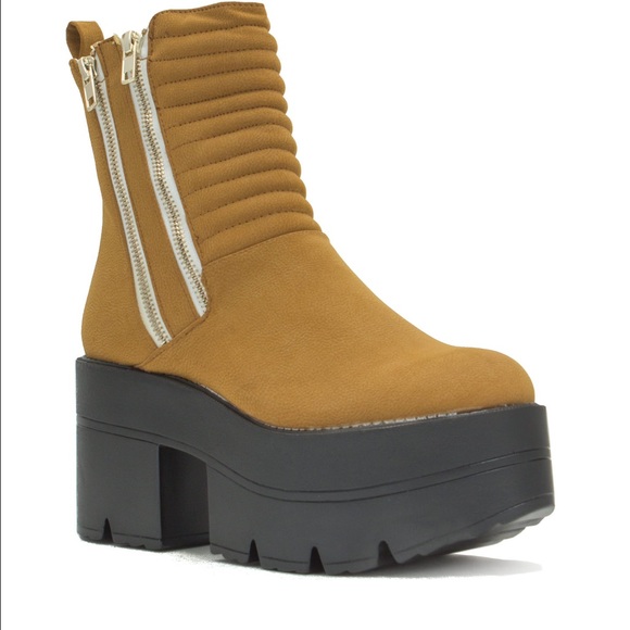 lug lyfe zippered platform boots