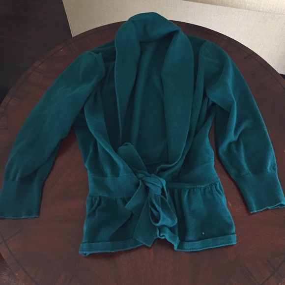 Preowned The Limited Turquoise Cardigan/sweater